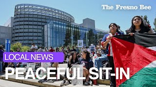 Fresno State Students and Supporters Gather for Peaceful Pro-Palestinian Sit-In