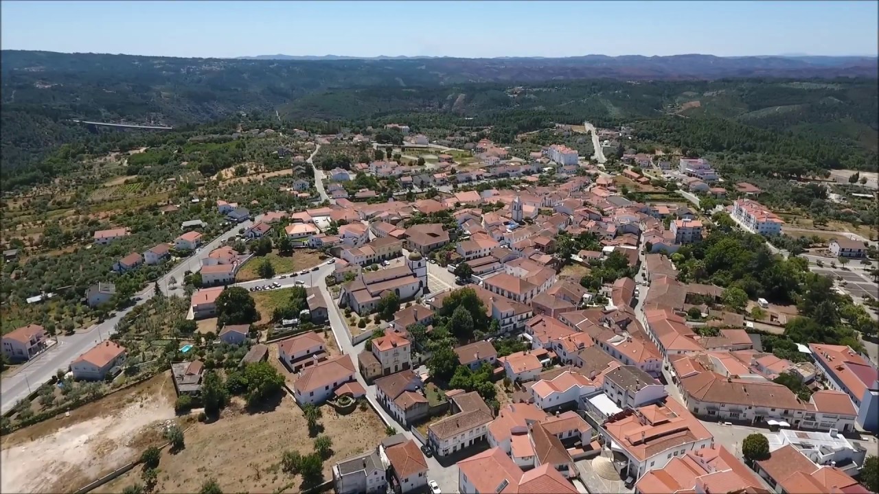 Vista aérea vila de Pedrogão Grande