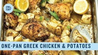 OnePan Lemony Chicken & Potatoes: Classic Greek Food