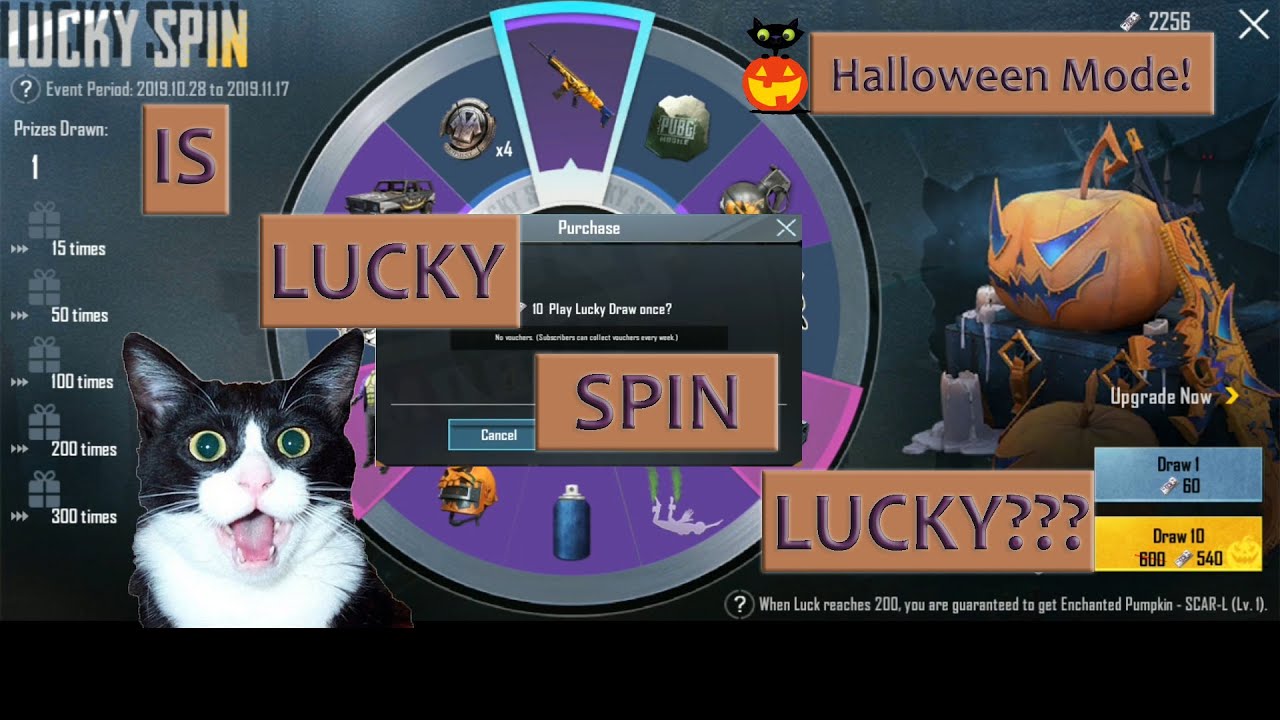 Getting Mythic Items from Lucky Spin! 10 UC! Halloween Mode Madness! Crazy Headshots!