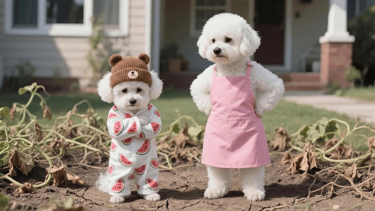 Pupper Laziness Made the Watermelon Garden Wilt, So Mama Dog Taught a Lesson and Saved It 🐶🍉