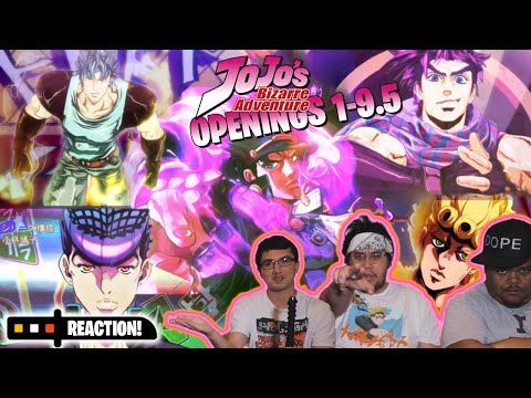 ALL THE JOJO'S?! -  Reacting to Jojo's Bizarre Adventure Opening 1-9.5
