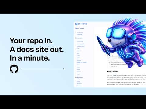 Turn any GitHub repository into a beautifully documented website