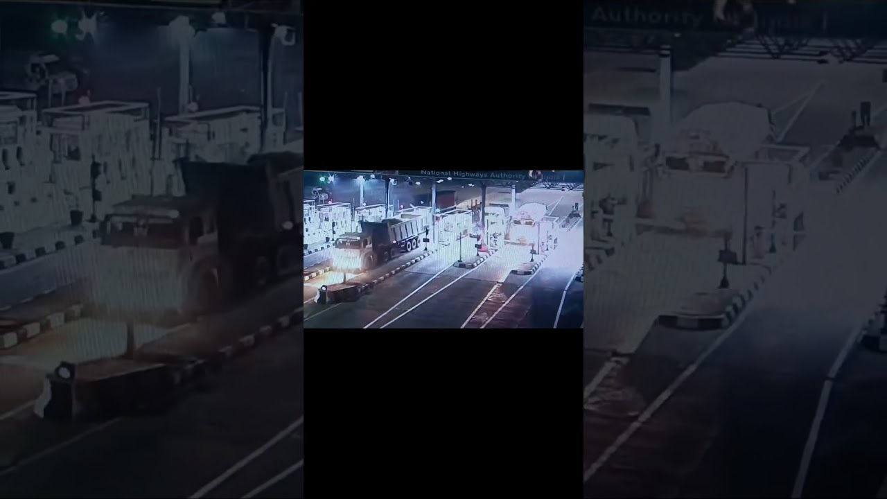 frustrated driver spotted | toll gate accident 😱🚛 