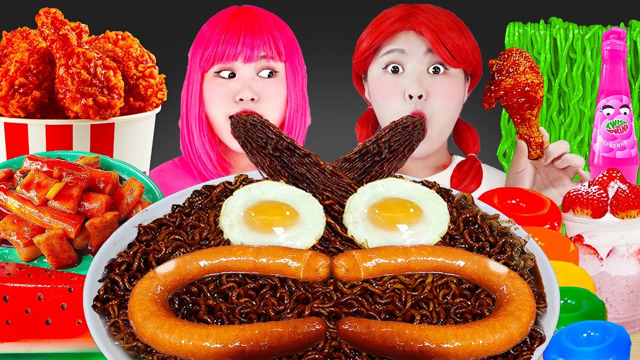 GIANT Spicy Noodles Ramen Mukbang 🌶️🔥 Big Bites ASMR | HIU