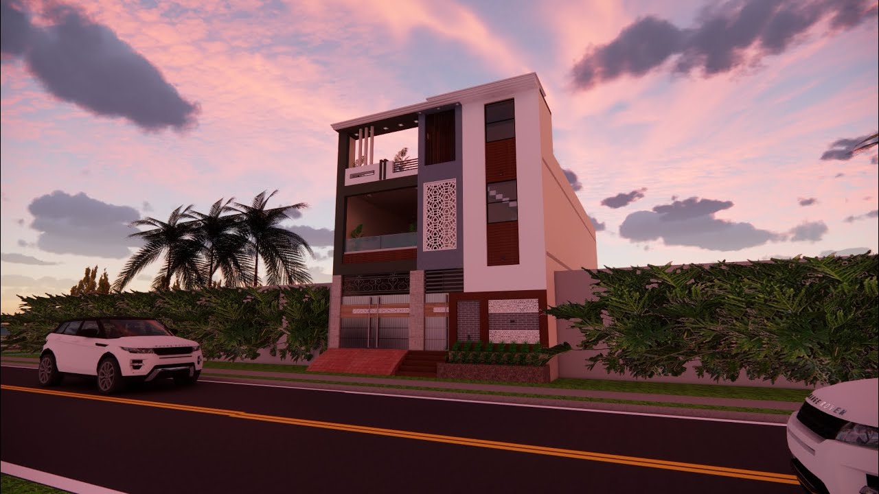 27 x 57 modern house plan with car parking 1539sqft house plan 171 gaj house plan 