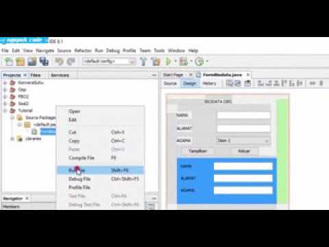 Membuat Form Biodata Java dengan NetBeans - puput latifah p2k