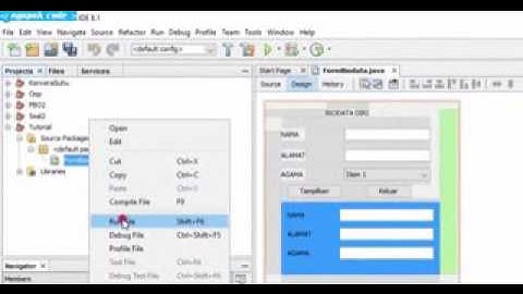 Membuat Form Biodata Java dengan NetBeans - puput latifah p2k
