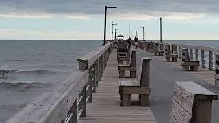 Hurricane Alfonso destroyed the Oak Island Pier and pier rebuilt circa 2019