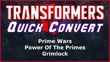 Transformers Prime Wars Power Of The Primes Voyager Dinobot Grimlock | Quick Convert