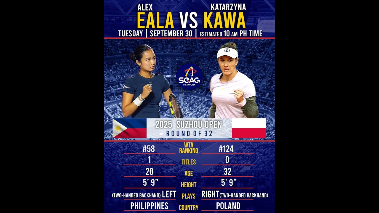 Alex Eala starts Suzhou Open 2025 vs Kawa! 🇵🇭💪 