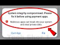 System Integrity Compromised Please Fix It Before Using Payment Apps mp3