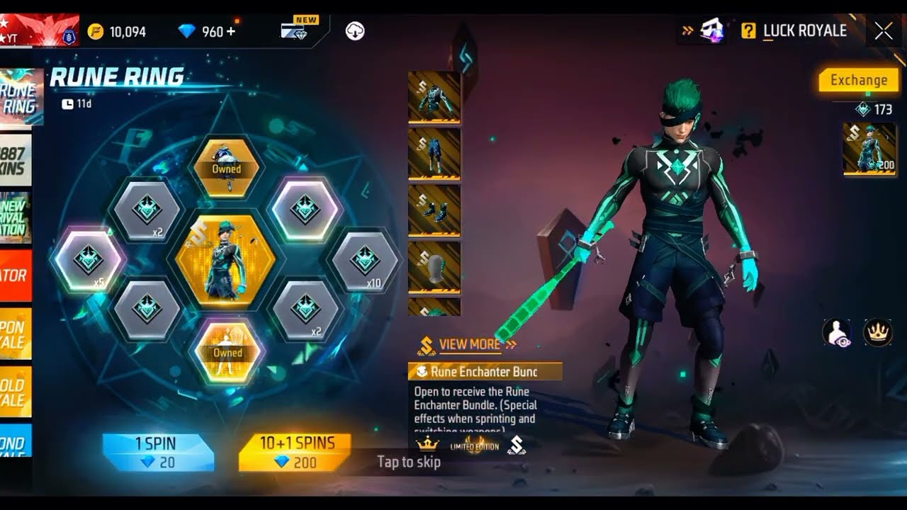 New Legendary Bundle In Free Fire | Free Fire New Event | Rune Ring Free Fire