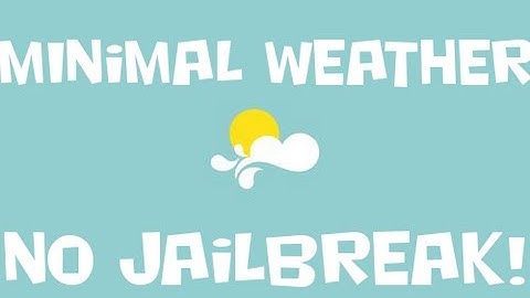 Live Weather Icon Without Jailbreak! (Minimal Weather)
