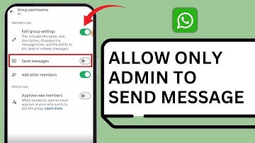 ALLOW ONLY ADMIN TO SEND MESSAGE IN A WHATSAPP GROUP