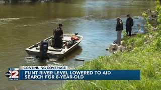 Flint River level lowered to aid search for 8-year-old