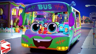 Halloween Wheels On The Bus + More Spooky Nursery Rhymes \& Scary Cartoon