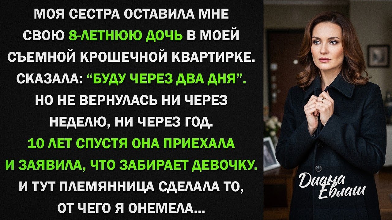 Сестра оставила мне свою 8-летнюю дочь и исчезла. Спустя 10 лет вернулась, чтоб забрать девочку