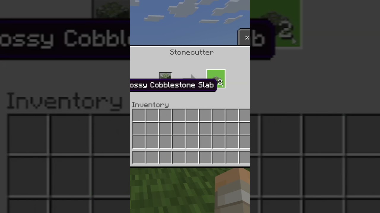 How to Make Mossy Cobblestone Slabs With a Stone Cutter in Minecraft 
