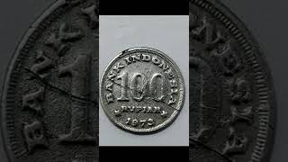 Very Rare 1973 Indonesia 100 Rupiah Coin With Errors
