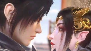 Btth Xiao Yan And Queen Medusa Romantic Moments Cai Lin X Xiao Yan