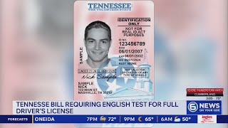 Tennessee bill would require English test for full driver’s license