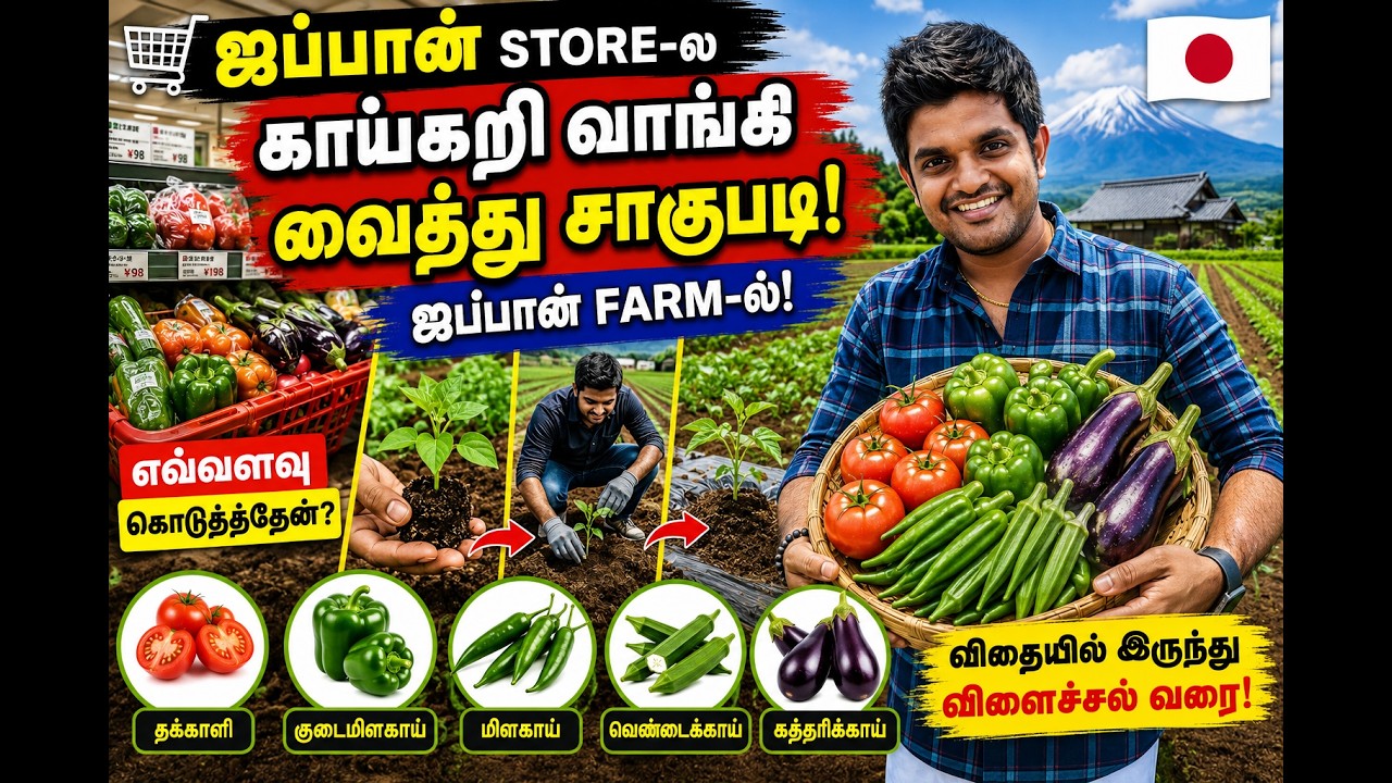 ஜப்பான் STORE-ல வாங்கி FARM-ல் நட்டேன்! 🇯🇵🌱 Tomato, Chilli, Brinjal Farming Tamil