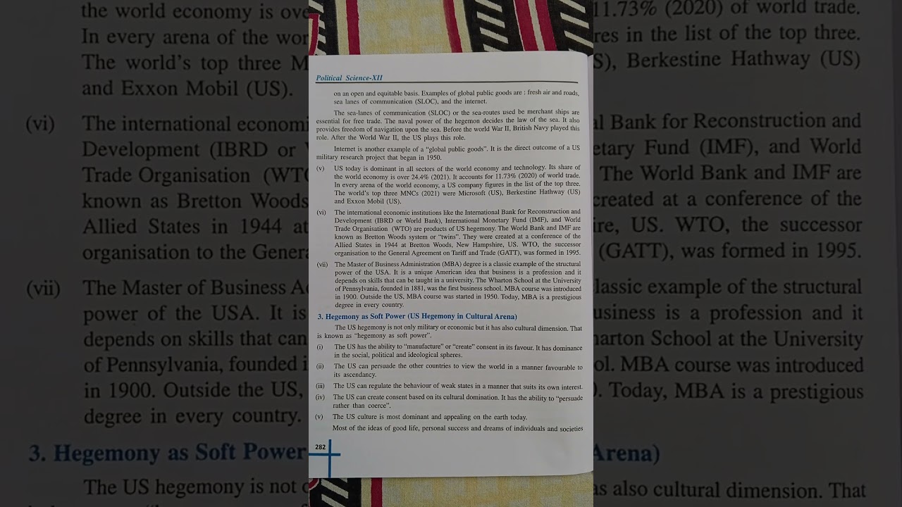 What is military hegemony? Soft power