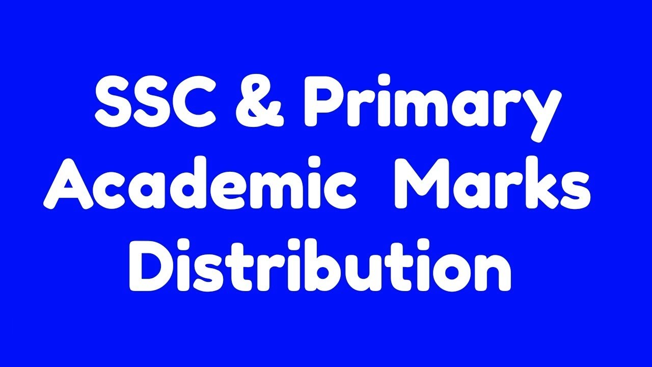 259. SSC & Primary Academic Marks Distribution