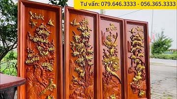 Tranh tứ quý Tùng-Cúc-Trúc-Mai giá xưởng sản xuất giá vài triệu 079.646.3333