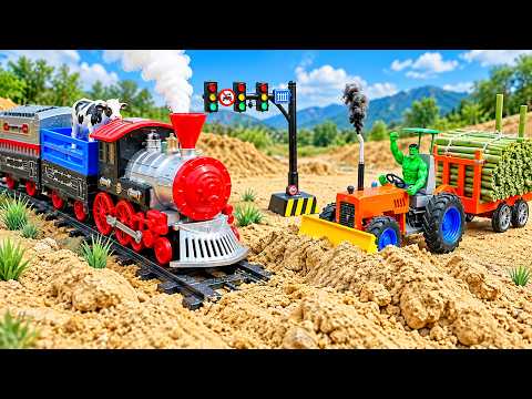 DIY Mini Tractor Builds a Smart Road with Automatic Traffic Lights | Science Project