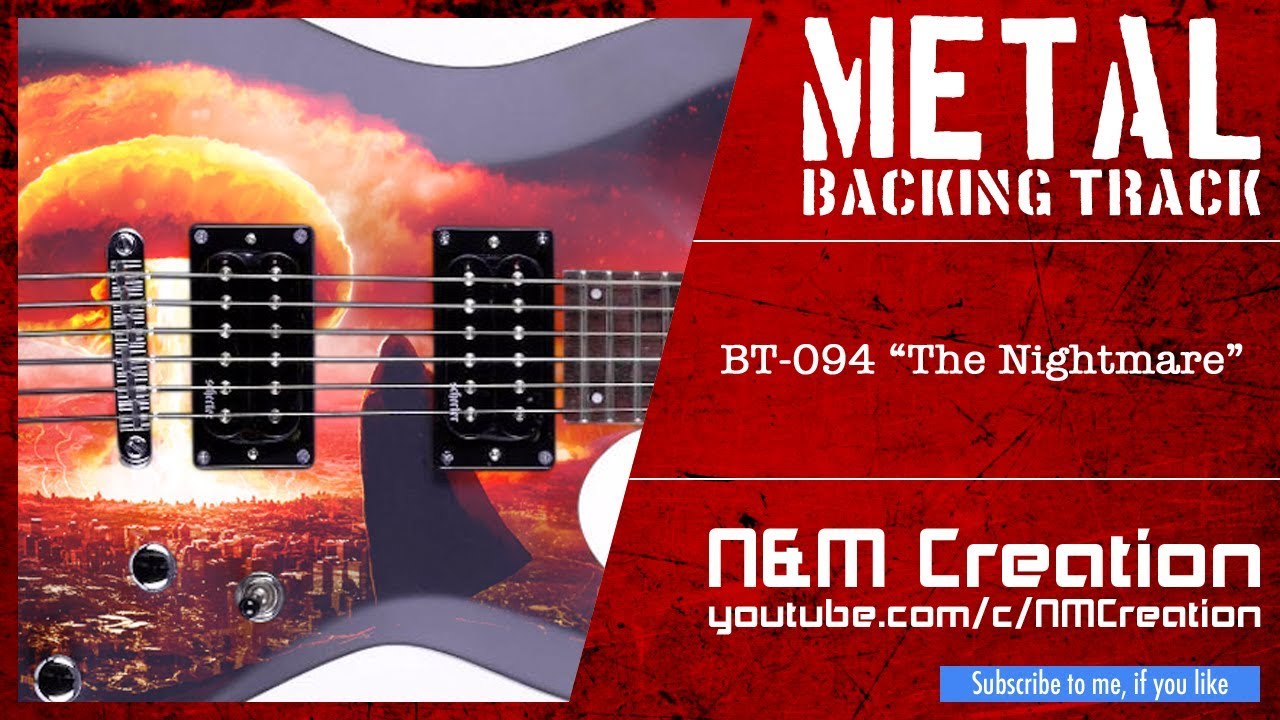Cinematic Dark Metal Backing Track in Bm | BT-094