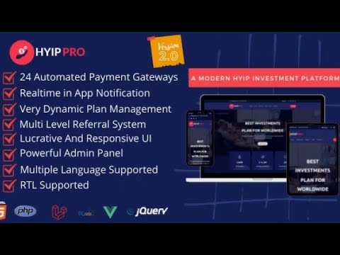 Complete Investment Platform With HyipPro - A Modern HYIP Investment ...