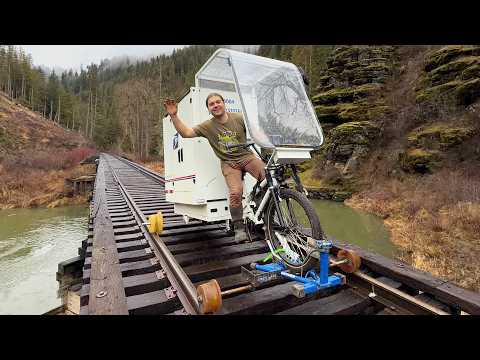 I Build An E-bike Camper For Abandoned Railroads