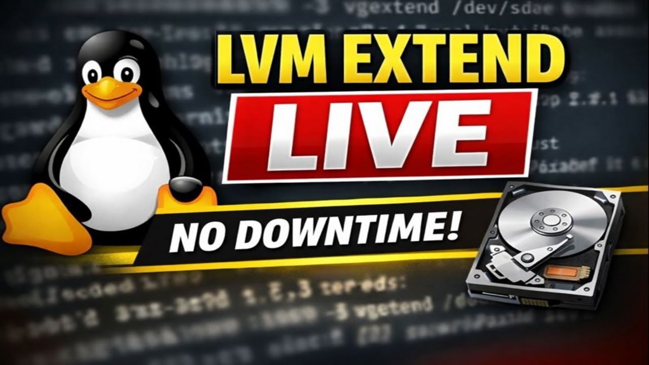 LVM Disk Extend in Linux Live System | pvcreate vgextend lvextend Tutorial