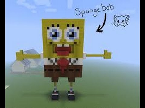 майнкрафт построение губки боба #2