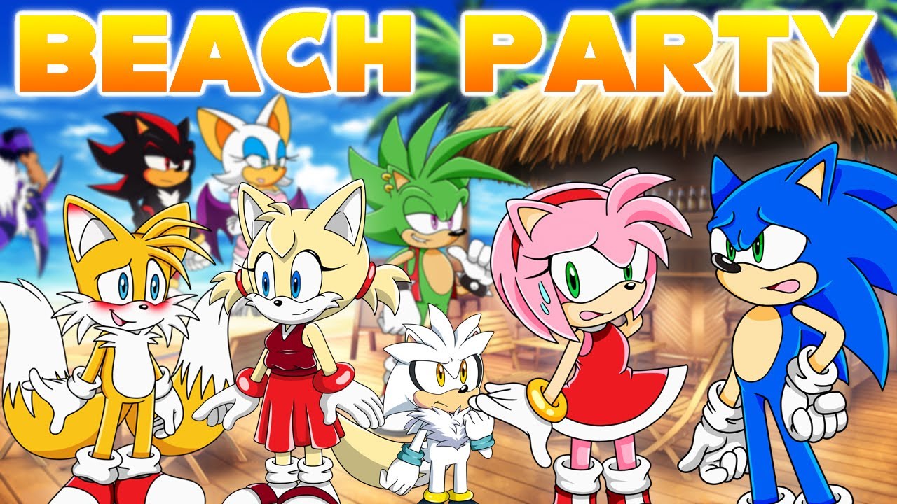 Tails' BEACH PARTY?! - Tails, Zooey, Sonic, Amy, Shadow, Rouge and Big ...
