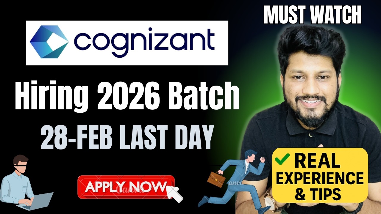 Cognizant Hiring 2026 Batch 🔥 Last Date 28 Feb | Mass Hiring 2026 ...