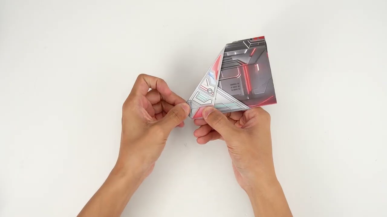 002 - Paper airplane folding steps