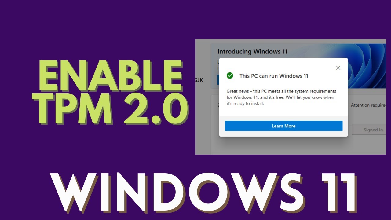 How To Enable Tpm Tpm 20 Windows 11 Tpm Enable Gigabyte