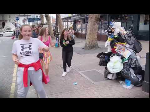 Peaceful evening walk ruined by the sneaky hidden bushman jump #DowntownFun #ScareVlog