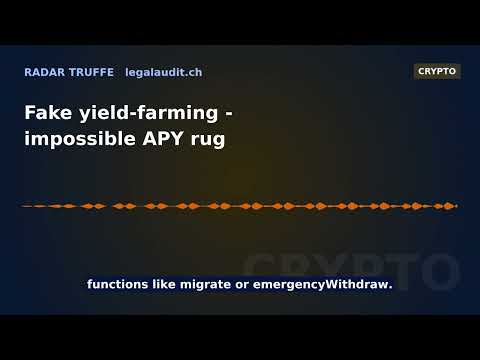 Fake yield-farming — impossible APY rug