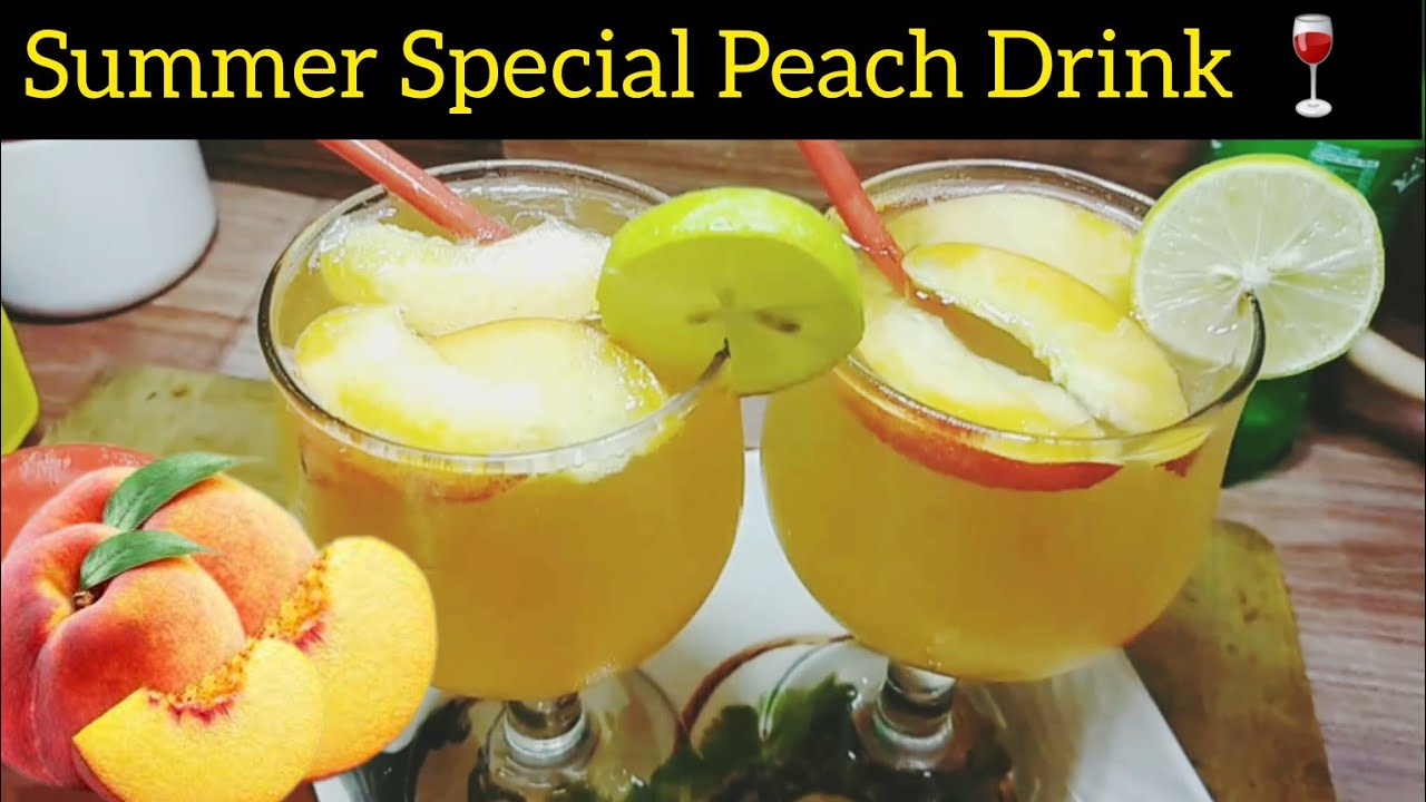 Refreshing Peach Lemonade Recipe |Summer peach Drink by Your Perfect plate