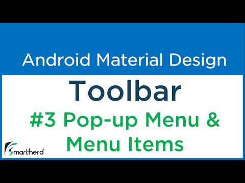 #3.4 Android Material Design Toolbar: Pop-up Menu and Menu Icons