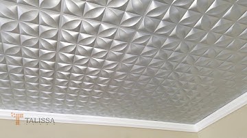 Talissa Decor - Ceiling Tile 278 Faux Tin Ceiling Tile - Modern Ceiling Tile - Install Ceiling Tiles