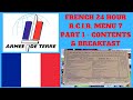 THE FRENCH ARMY R.C.I.R. 24H COMBAT RATION - MENU 7 - PART 1 CONTENTS &amp; BREAKFAST -TASTE TEST REVIEW