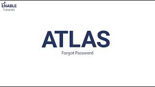 ATLAS Tutorials - Forgot Password