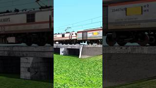 Damage Bridge Crossing High Speed Train | BUMPY RAILROAD | Train Crossing Simulator | Train #shorts