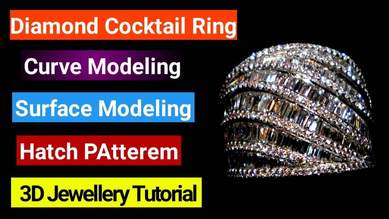How To Design 3D Diamond Ring | GemVision Matrix 8.0 | Jewellery Tatorial | Jewelry Design Course