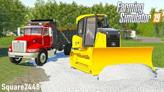Fixing Gravel Driveway With John Deere Dozer | Landscaping | Roleplay | Farming Simulator 19
